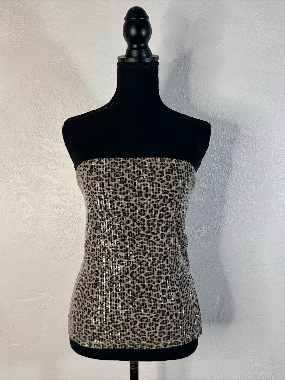 Vintage MadRag Y2K cheetah sequin blouse